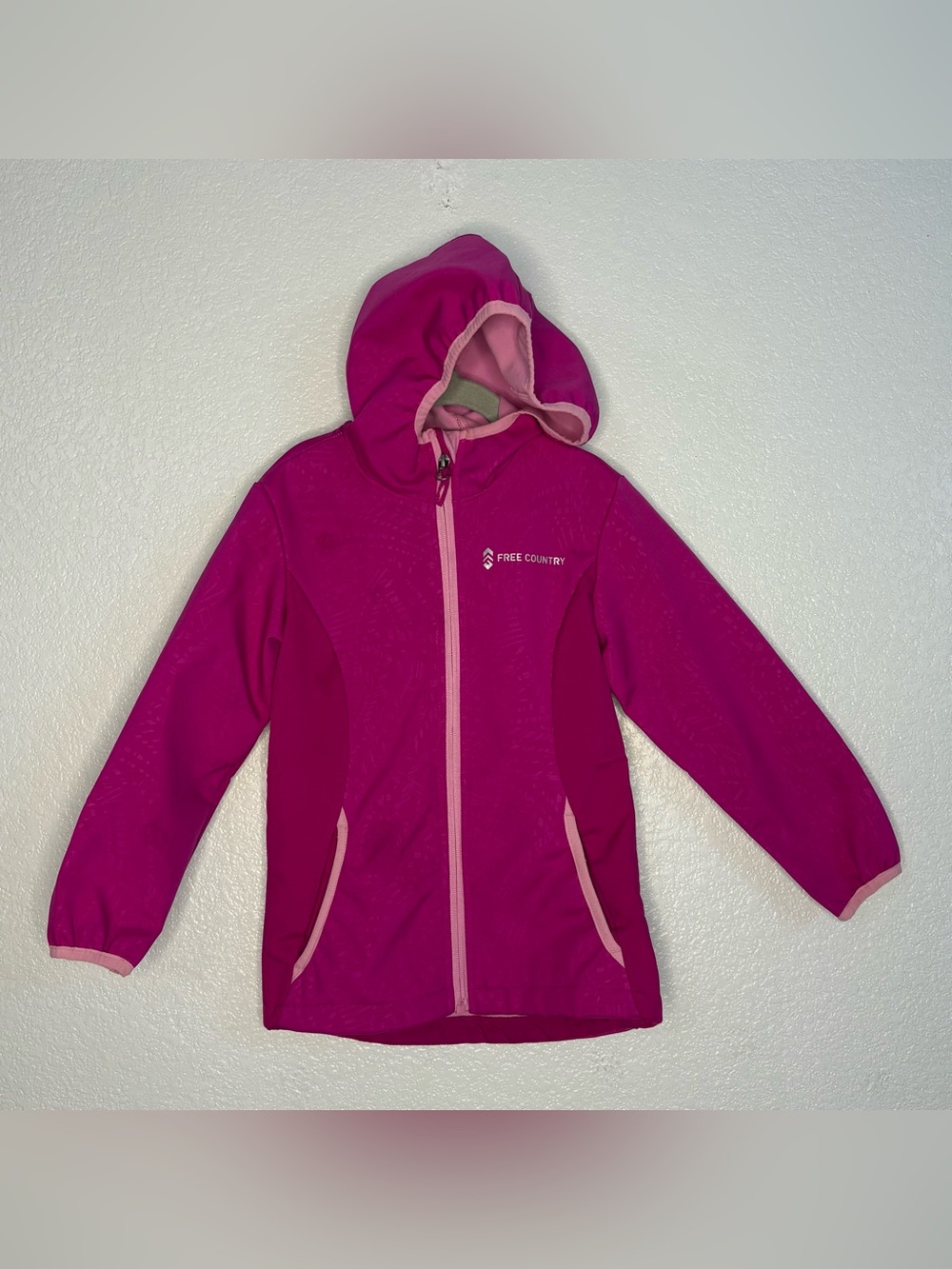 Free Country Girls' Pink Hooded Softshell Jacket